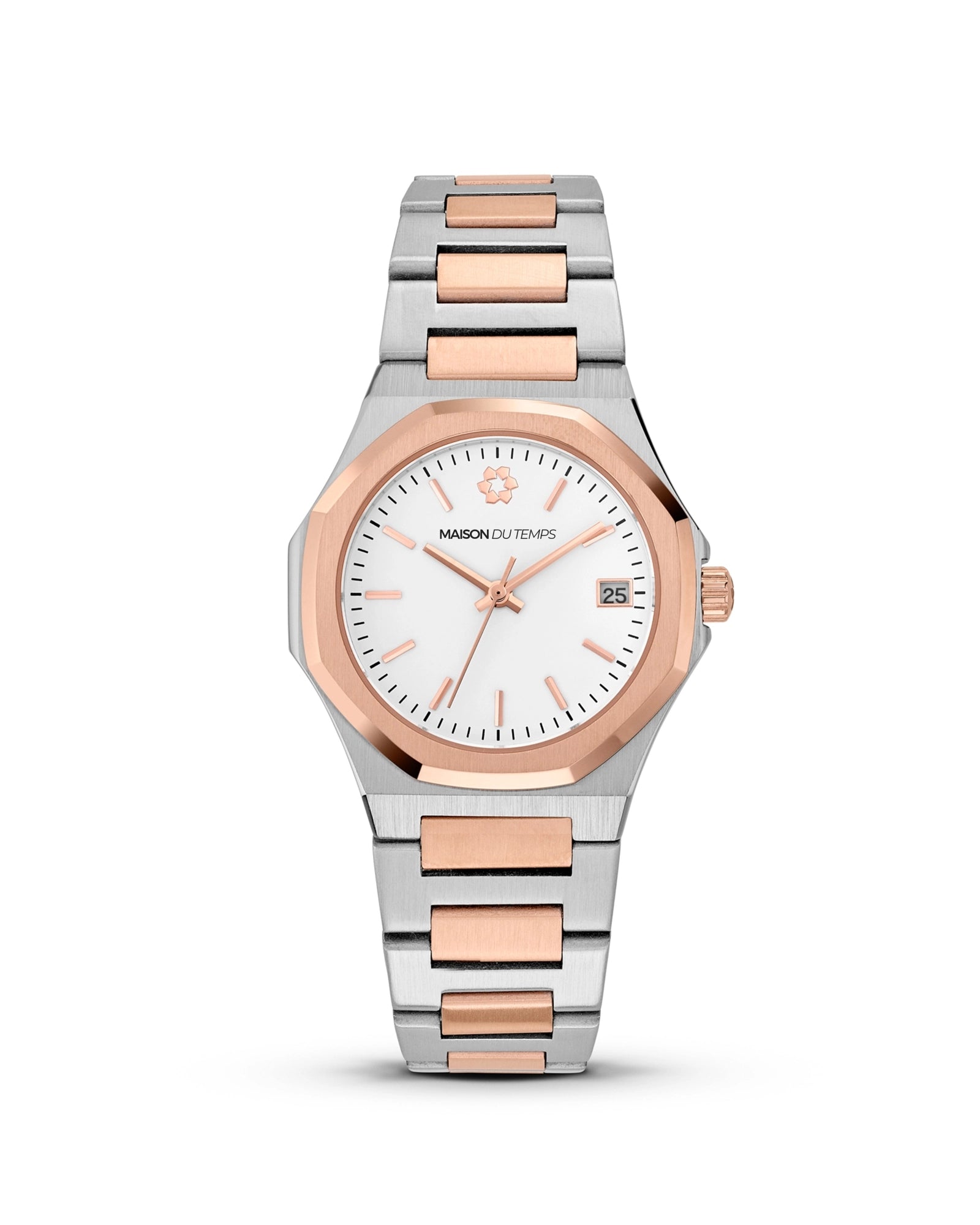 MTGamma Damen Weiß Stahl Gold Rosa