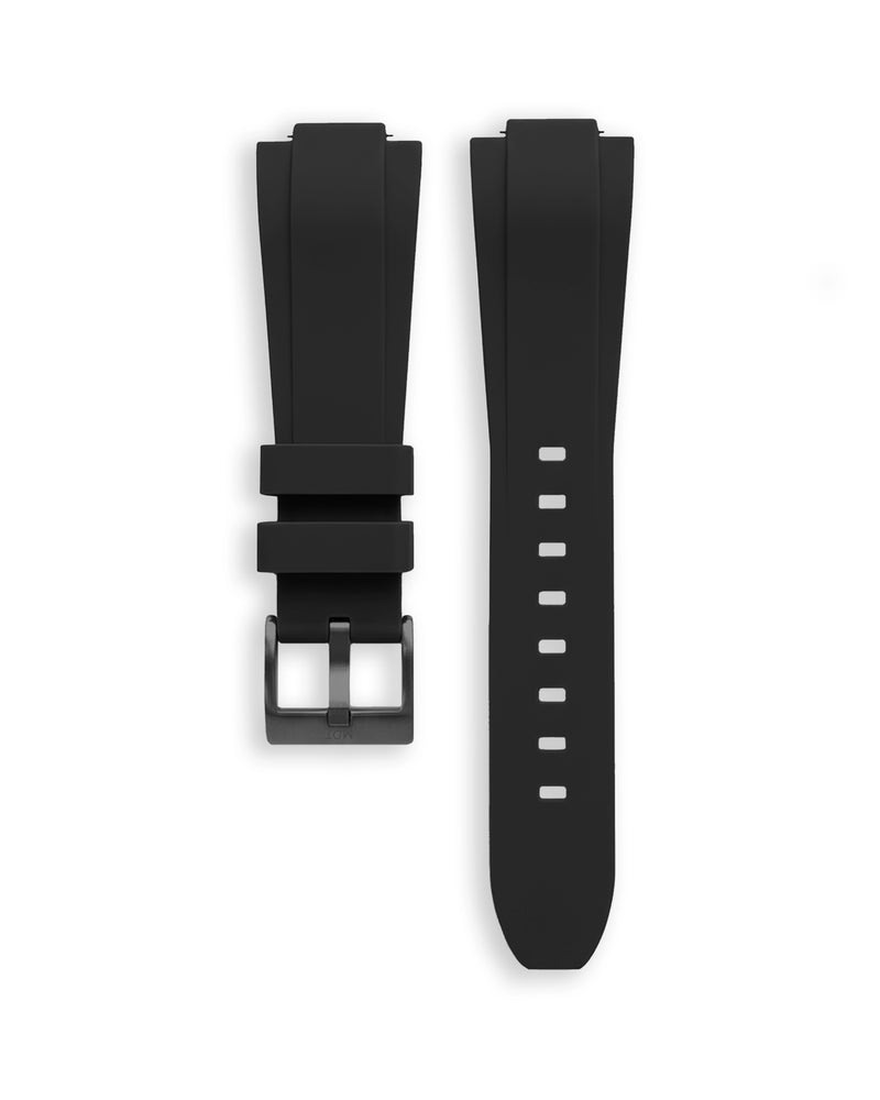 14 mm schwarzes Armband – schwarze Stahlschnalle