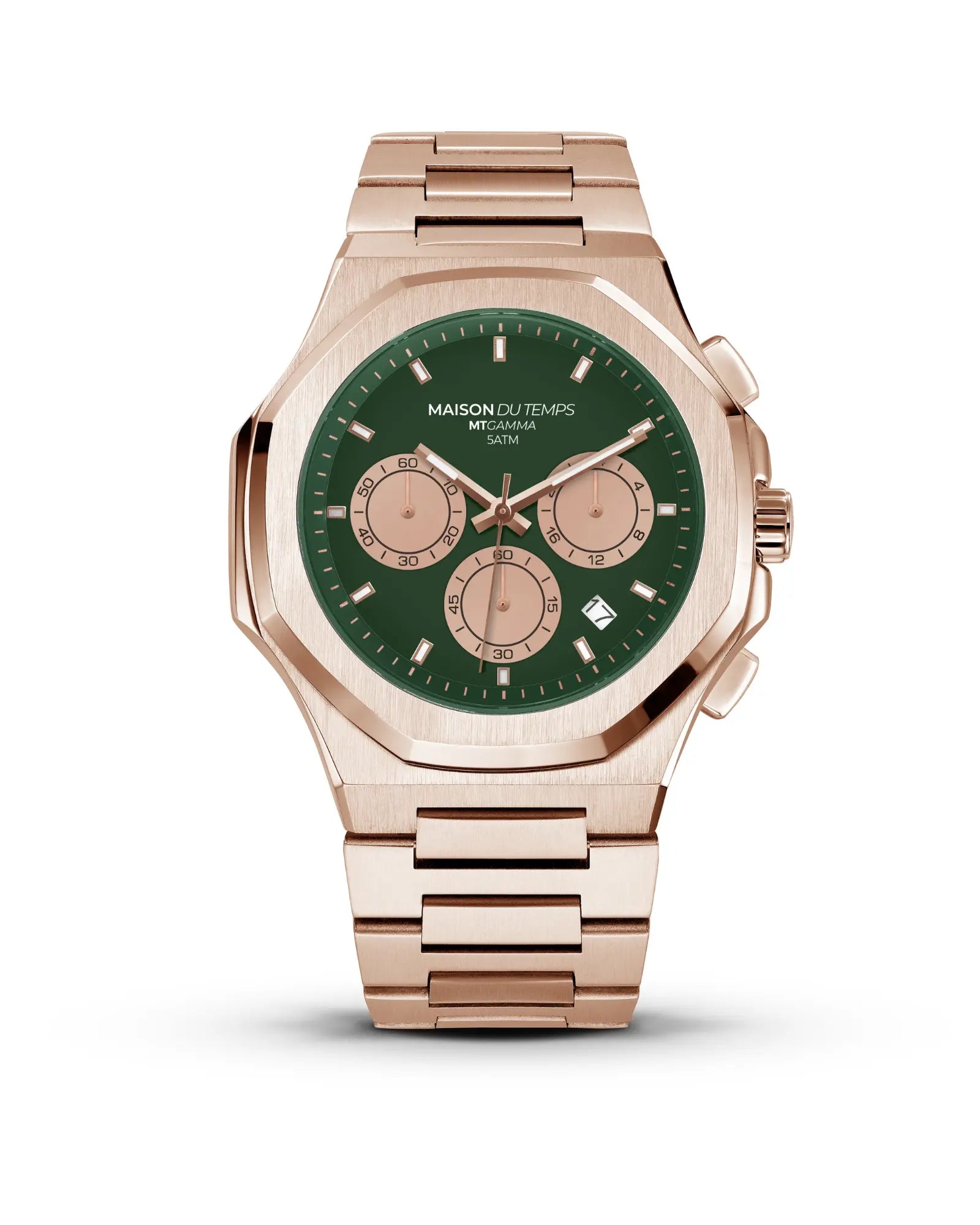 MTGamma Chronograph Green - Rose Gold Steel