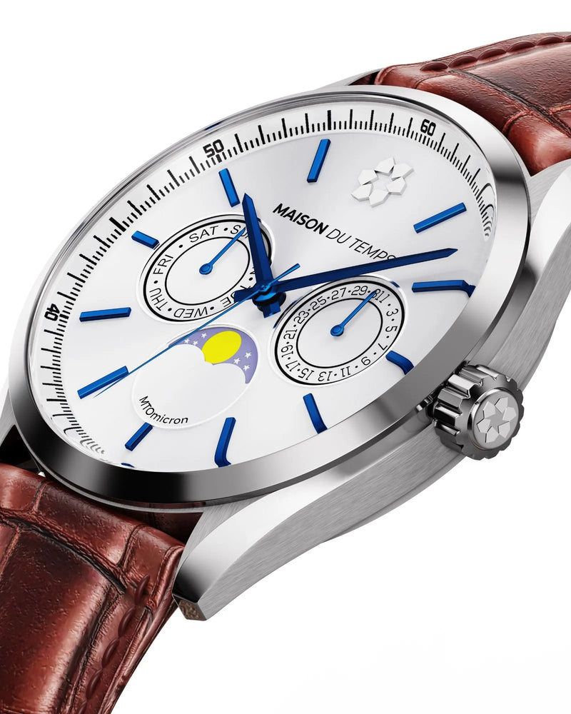 MTOmicron MoonPhase Weißes Leder Braun