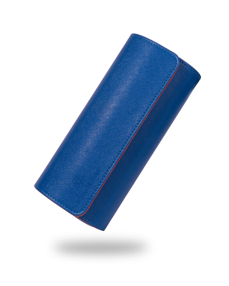 Blaues und orangefarbenes Uhrengehäuse – 3 Uhren